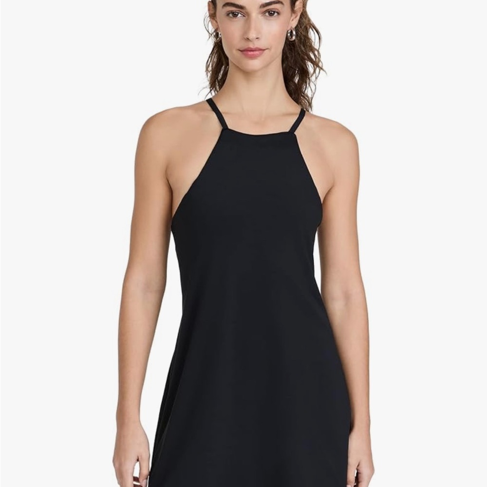 Athletic Black Halter Dress